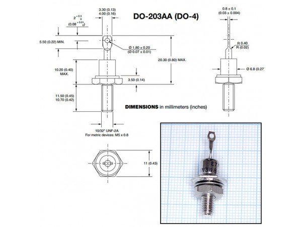 1N3882R (300V;6A) Диод