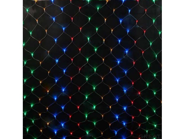 Гирлянда-сетка 144 LED, 1.5*1.0м,  разноцв.