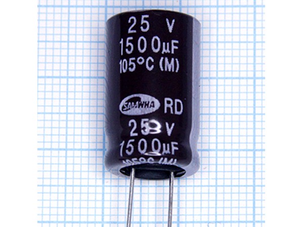 Конд.1500/25V 1320 +105°С RD SAMWHA