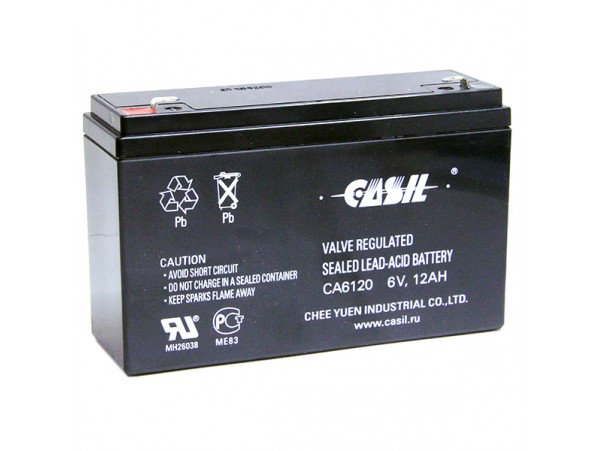 Аккумулятор 6V/12Ah CA6120 Casil 151x50x94