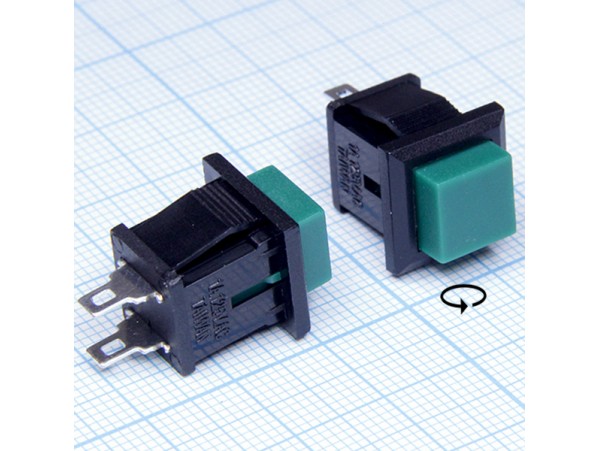 SPA-108B4 250V/1A off-(on) NO зелёная кнопка