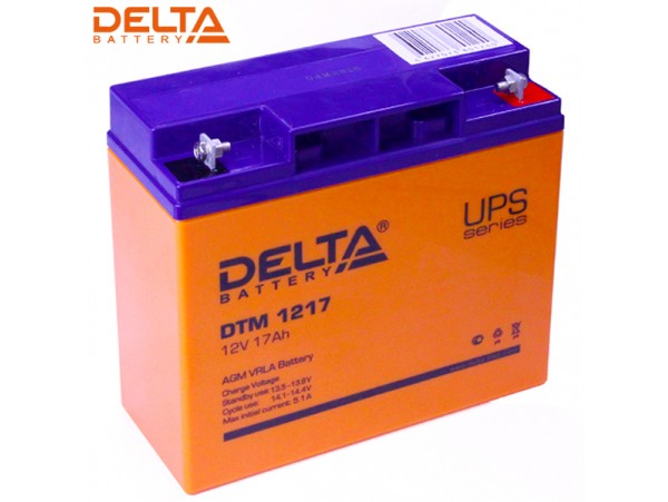 Аккумулятор 12V/17Ah DTM1217 Delta 181x77x167