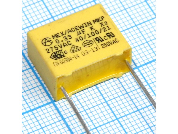 Конд.0,33/275VAC (X2)