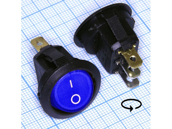 KCD1-101N-8 12V/20A on-off синий переключатель