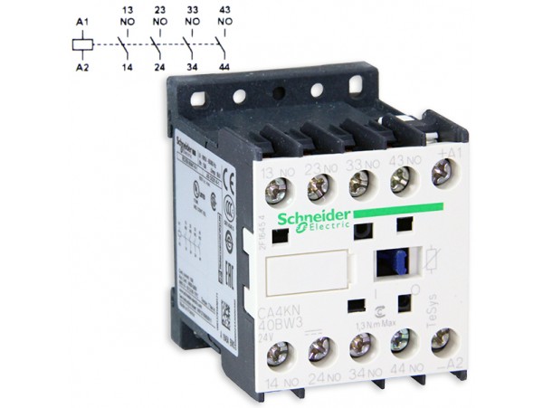Реле 24VDC CA4KN40BW3 4A 10A/690VAC