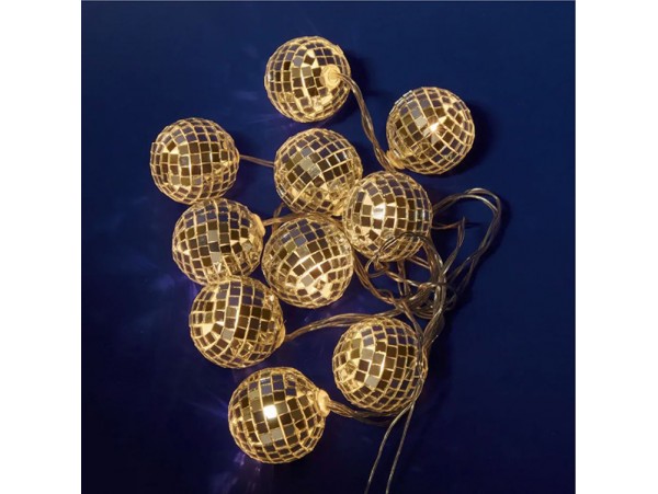 Гирлянда 10led 1,8м Лампы Диско шары 1,8м на бат.