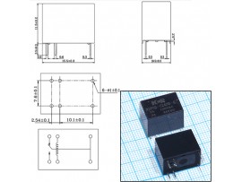 Реле 24VDC NRP02-C24DH-S 1C 3A/220VAC