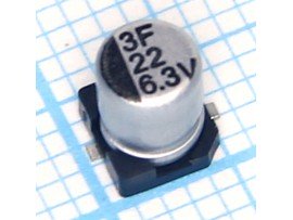 Конд.22/6,3V 0455 SMD