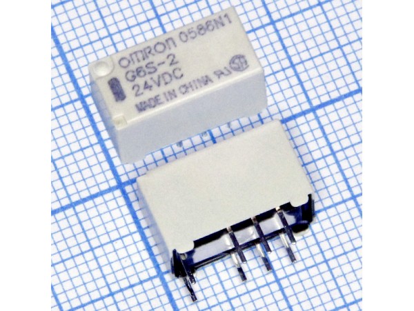 Реле 24VDC G6S224DC 2C 2A/30VDC
