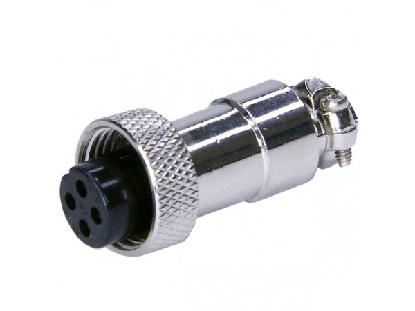XS12JK-4P(гайка) F розетка 4PIN на кабель