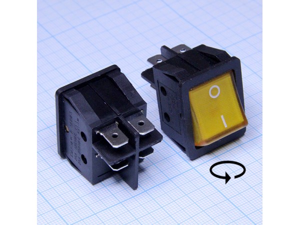 KDC2Y 250V/25A on-off жёлтый переключатель