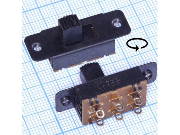 KBB70-2P3W on-off-on переключатель движковый