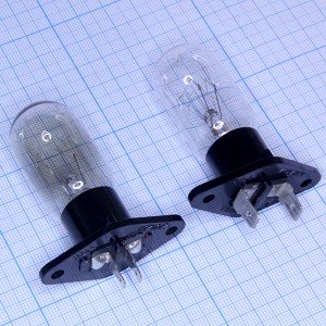 Лампа 220V 25W T170 для СВЧ, прямые клеммы