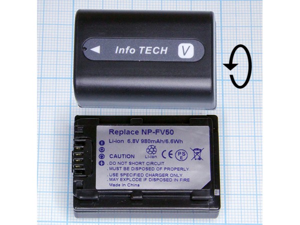 Аккумулятор SONY NP-FV50 6,8V/980mAh