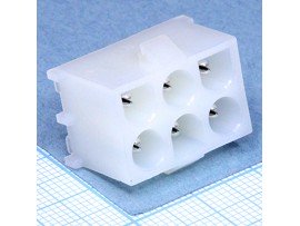 MFT-2x3S вилка на плату Mini-Fit, шаг 6,35 мм