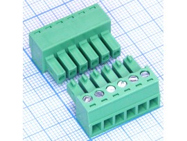 15EDGK-3.81-06P-14 клеммник 6к, шаг3.81мм, угловой
