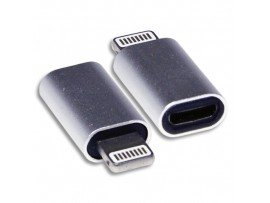 Переходник micro USB гнездо на Lightning штекер