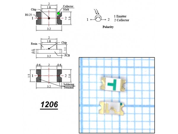 LED CHIP BL-LS1206UYC жёлтый