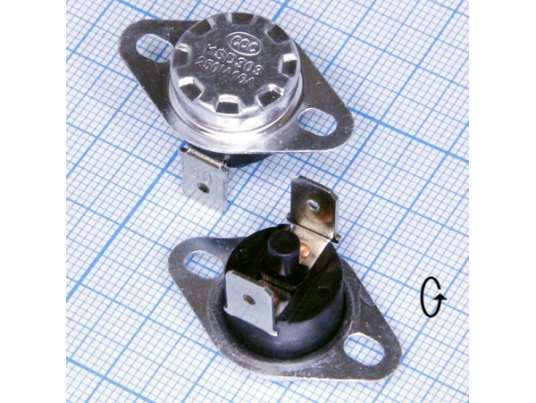 KSD-303-080С 250V10A Термостат с кнопкой норм.замкнутый