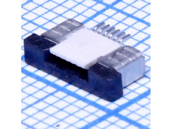 FPC 0,5-06-02 розетка 6к под шлейф, шаг 0,5мм, SMD