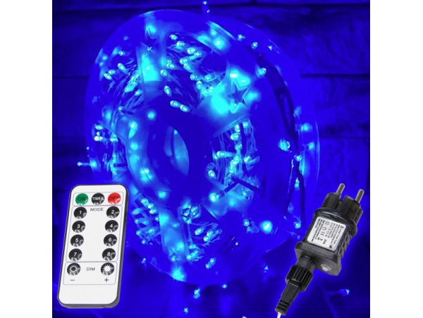 Гирлянда-рис 1000 LED на катушке 100м синий