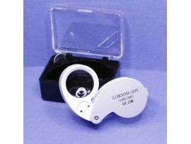 MG21011 лупа ручная X40, d=25мм, с подсветкой