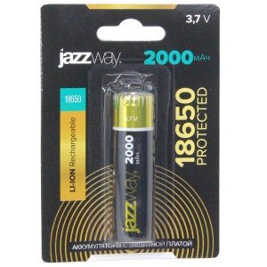 Аккумулятор 3,7V/2000 18650 (d=18;L=70) с защ.