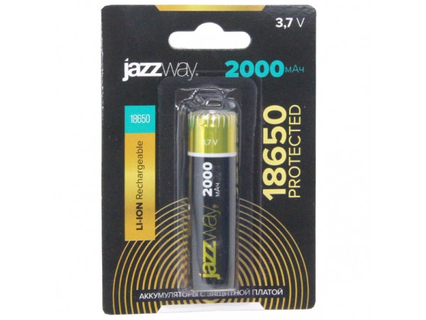 Аккумулятор 3,7V/2000 18650 (d=18;L=70) с защитой