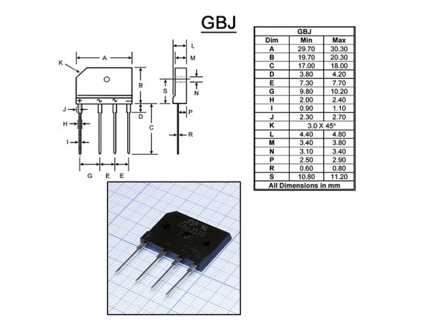 GBJ3510 (1000V/35A) диодный мост
