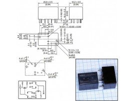 Реле 12VDC EP2F-B3G1ST 2C 30A/12VDC