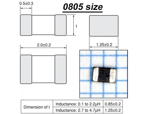 Чип дроссель 0805-2,7мкГн
