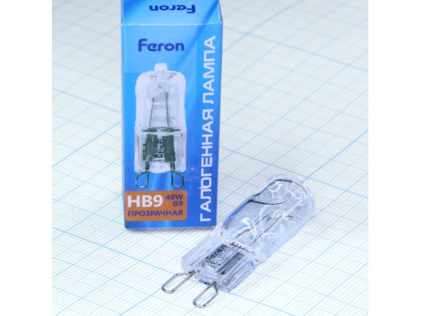Лампа 220V 40W G9 прозрачная
