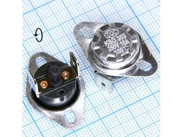 KSD-303-100С 250V10A с кнопкой термостат