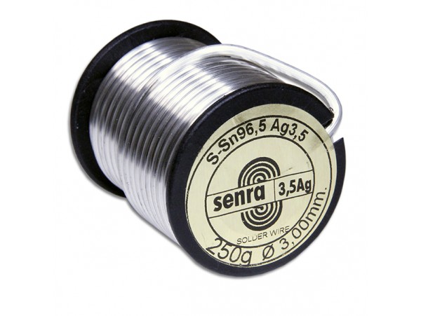 Senra 3.5 Мягкий припой Sn96.5 Ag3.5, в кат. d=3, 250г