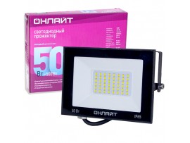 Прожектор 50W 6000K чёрный IP65 LED ОНЛАЙТ