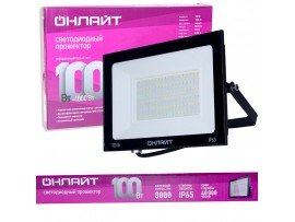 Прожектор 100W 4000K чёрный IP65 LED ОНЛАЙТ