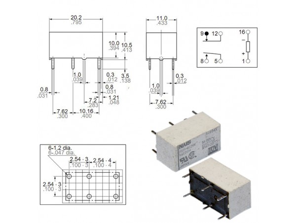 Реле 24VDC DSP1-DC24V 1A+1B 5A/250VAC