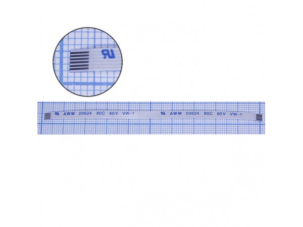 Шлейф 6pin 100x4 прямой, шаг 0,5мм