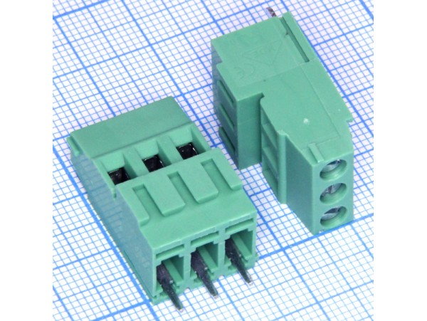 DG500H-5.0-03P-14  клеммник винтовой 3к, 5мм