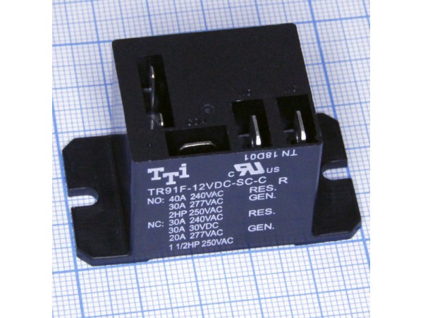 Реле 12VDC TR91F-12VDC-SC-C 1C 40A(NO)/30A(NC)/240VAC