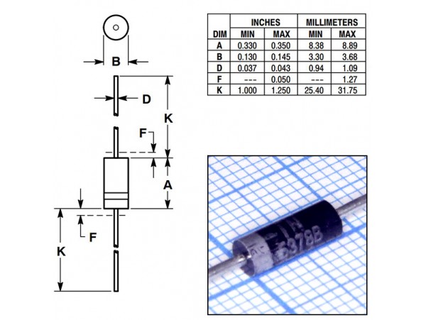 1N5378BRLG (Стабил.100V 5W)