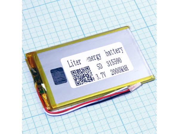 LP315590-PCM-LD 3pin  Аккумулятор 3.7V/2000mAh Li-POL