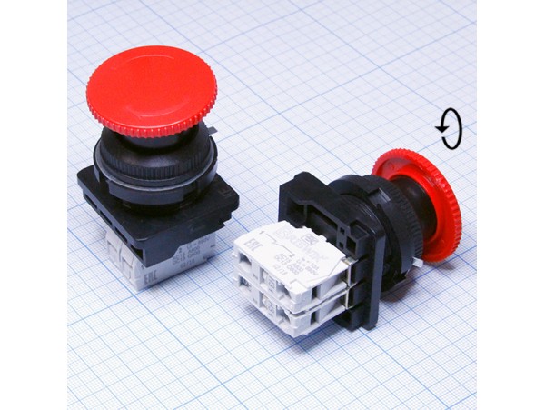 КЕ-141 исп.3 660V/10A 2on-off NC красная кнопка