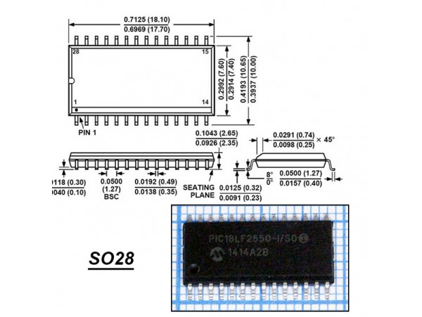 PIC18LF2550-I/SO