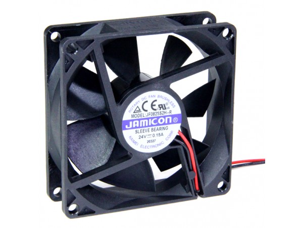 Вентилятор 24V/0,15A 80х80х25 JF0825S2H-R втулка Вентилятор 24V/0,15A 80х80х25 JF0825S2H-R втулка