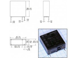 Реле 12VDC SDT-S-112DMR 1A 10A/250VAC