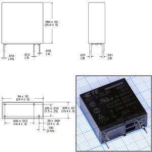 Реле 12VDC SDT-S-112DMR 1A 10A/250VAC