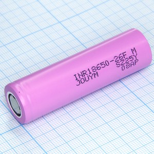 Аккумулятор 3,7V/2600 INR18650-26F (d=18;L=65)