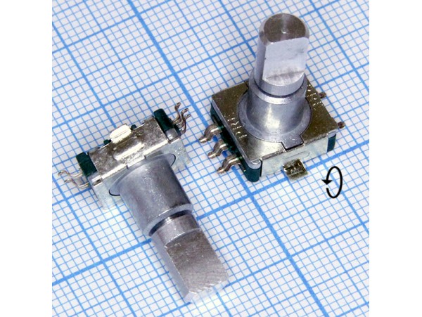 Энкодер EC11 5pin металл ручка 17мм спил SMD