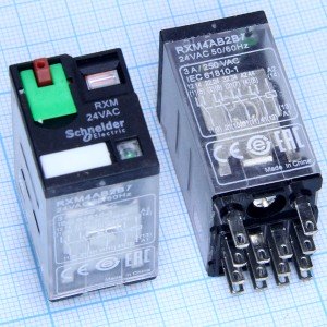 Реле 24VAC RXM4AB2B7 4C 6A/250VAC